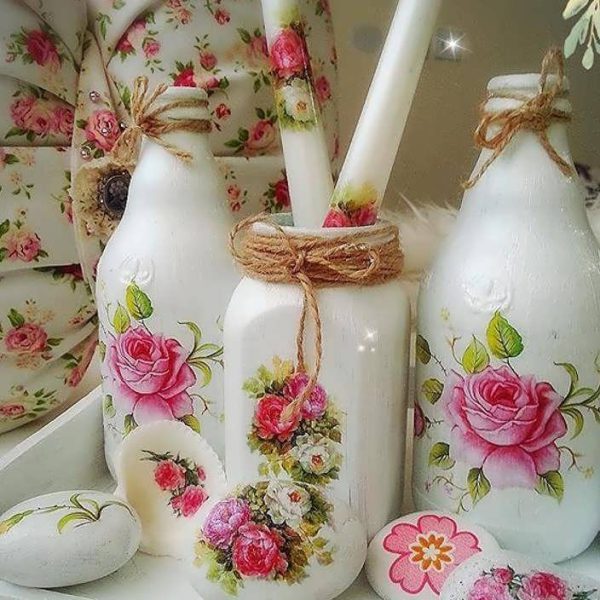 روش دکوپاژ روی ظروف پلاستیکی