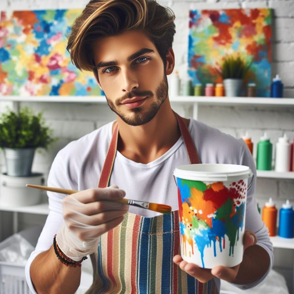 آموزش تزیین ظرف پلاستیکی