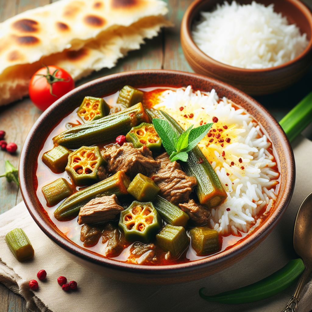 پخت سریع و آسان خورشت بامیه